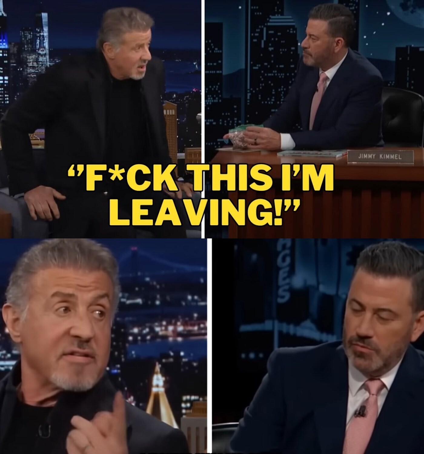 BREAKING— Stallone Walks Out on Jimmy Kimmel After Brutal Exchange