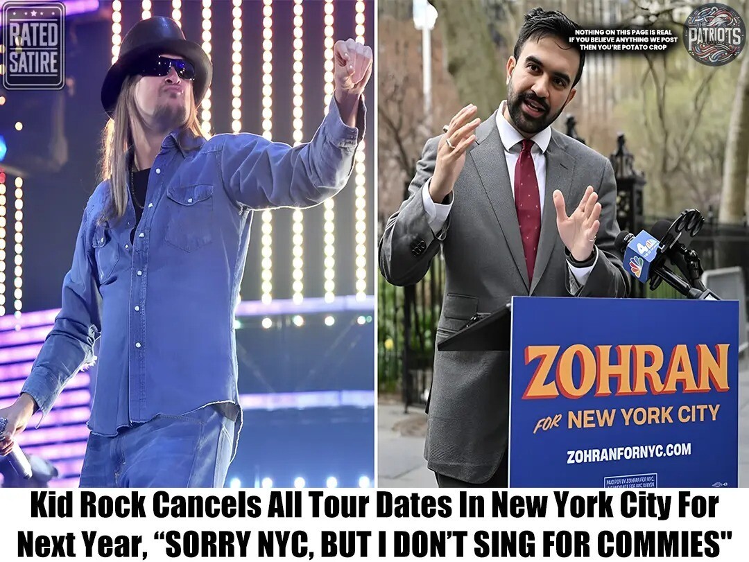 Kid Rock Cancels All Tour Dates In New York City For Next Year, “SORRY NYC, BUT I DON’T SING FOR COMMIES”