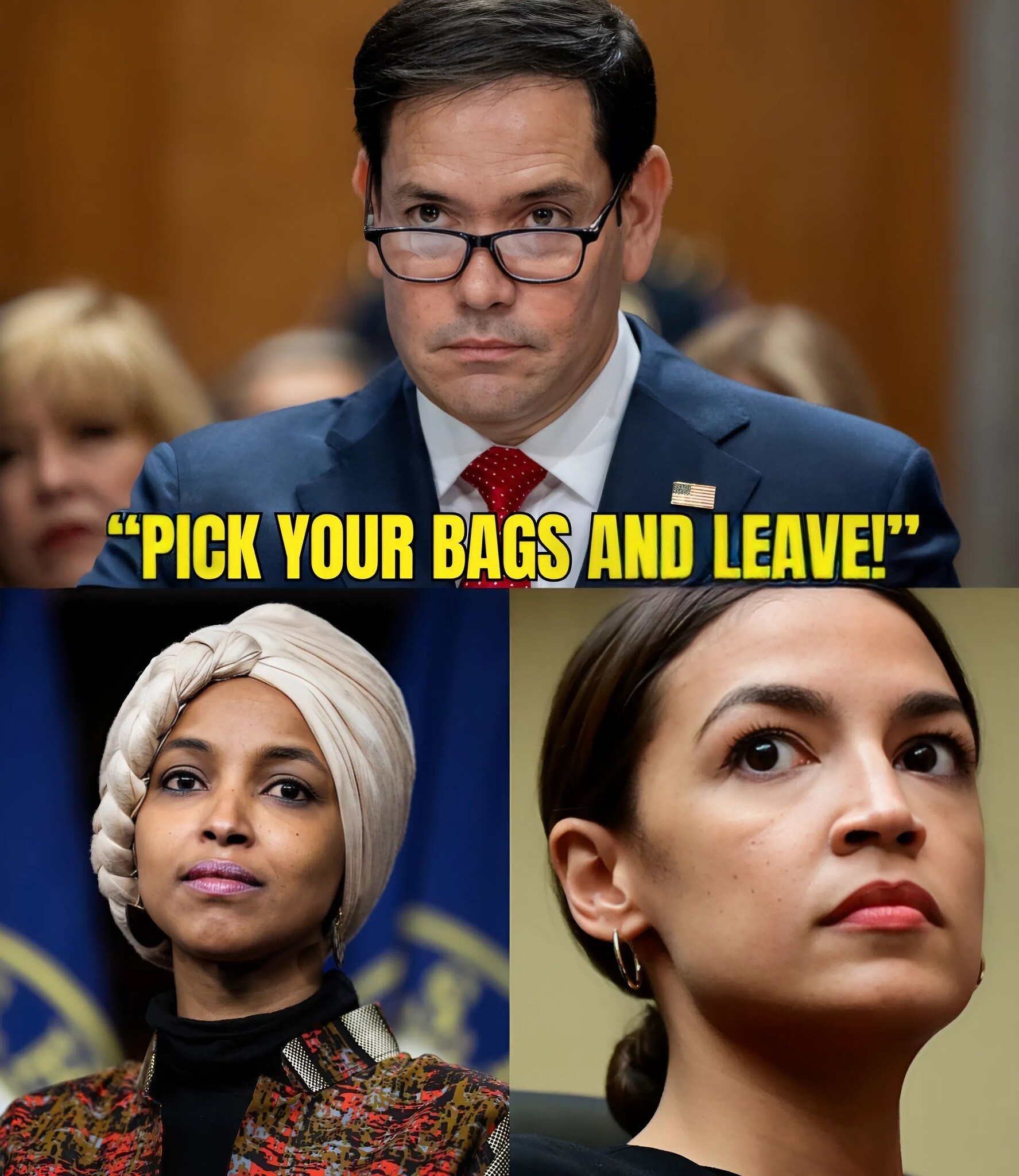 During the Senate hearing on immigration reform, Marco Rubio suddenly exploded after the statements of Ilhan Omar and AOC.