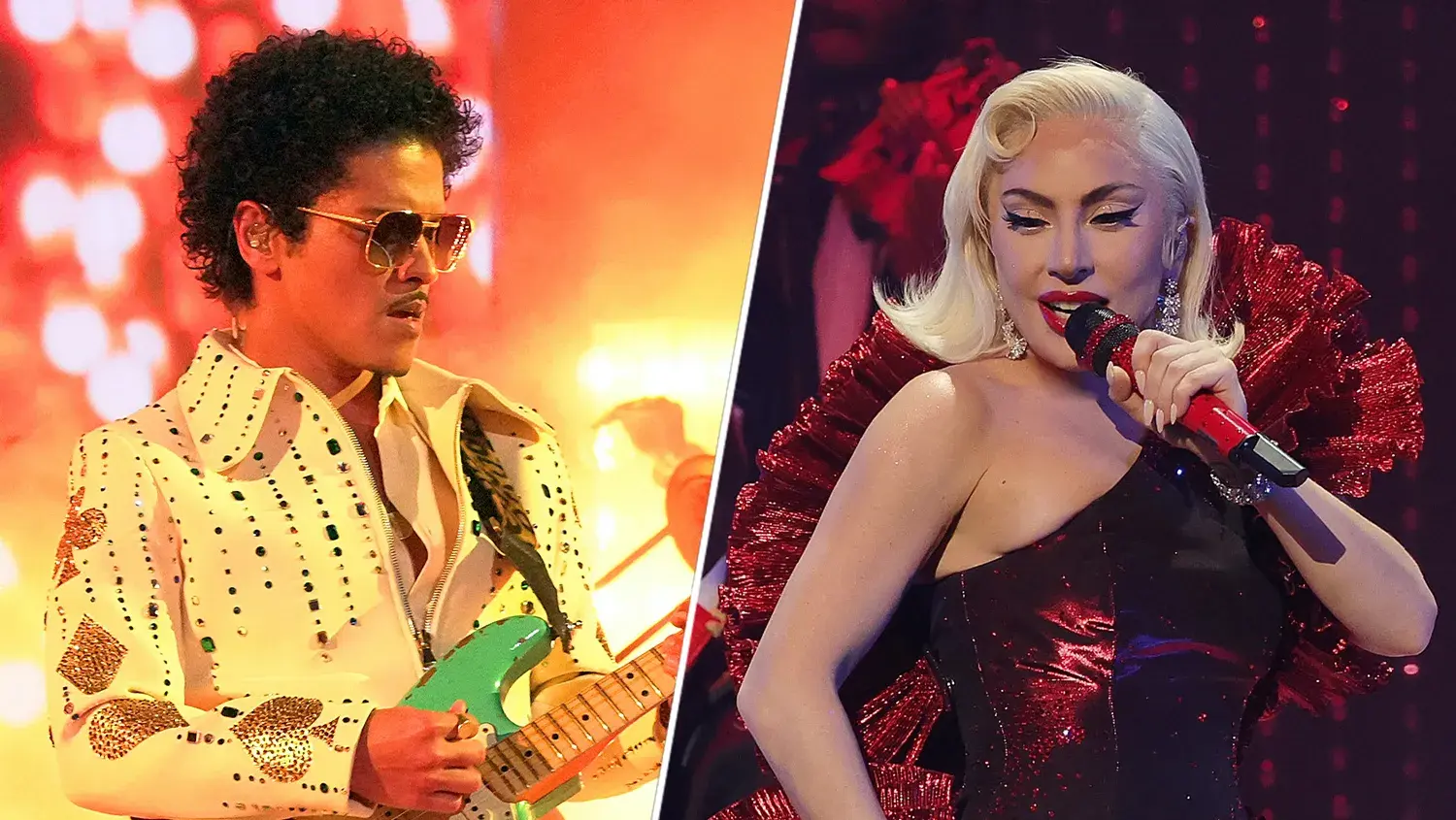 Bruno Mars and Lady Gaga 