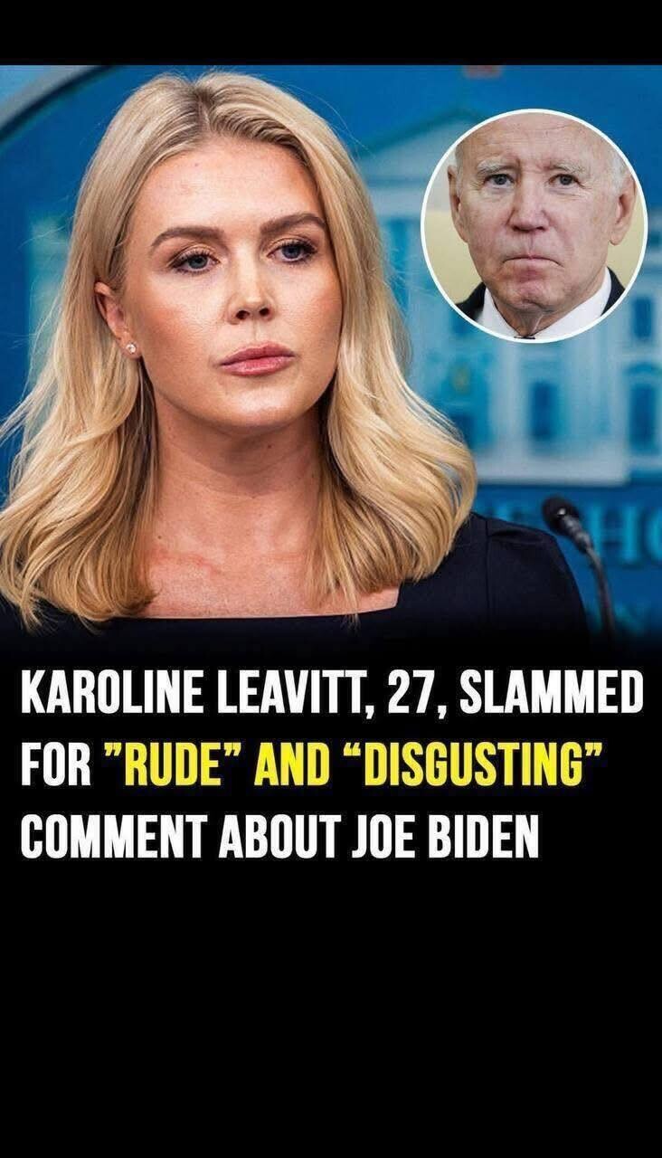 Karoline Leavitt under fire for “disgusting” comment about Joe Biden