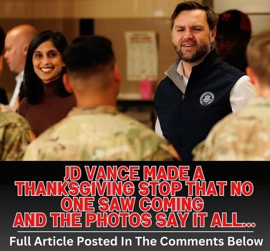 JD Vance Serves Thanksgiving Meals To Troops At Fort Campbell