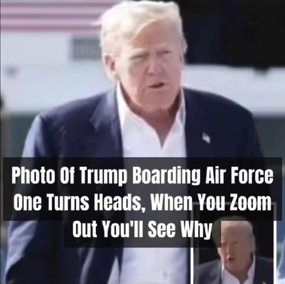 Photo Of Trump Boarding Air Force One Turns Heads, When You Zoom Out You’ll See Why