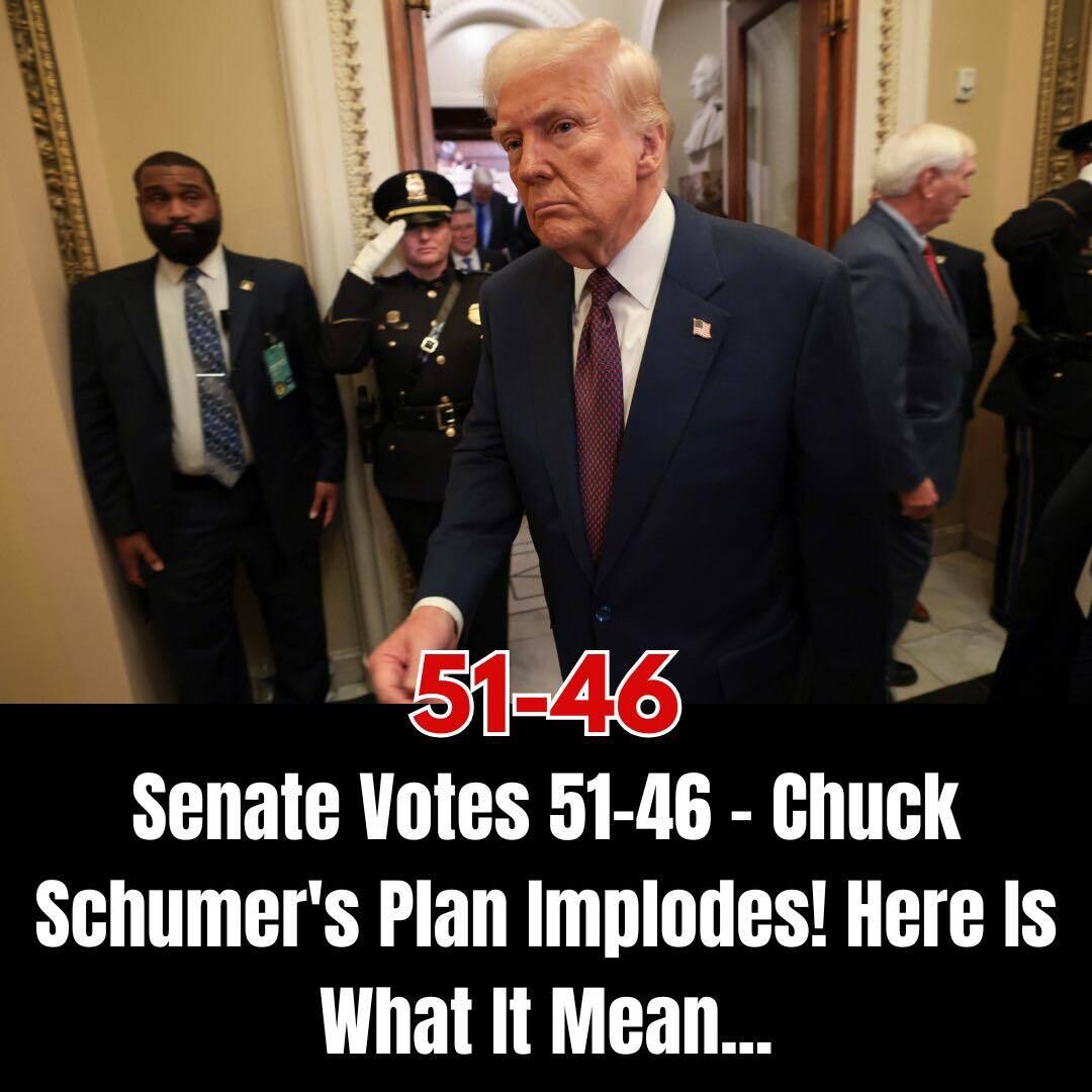 Democratic Leader’s Plan Backfires — GOP Triumphs in 51–46 Senate Vote Despite Schumer’s Push