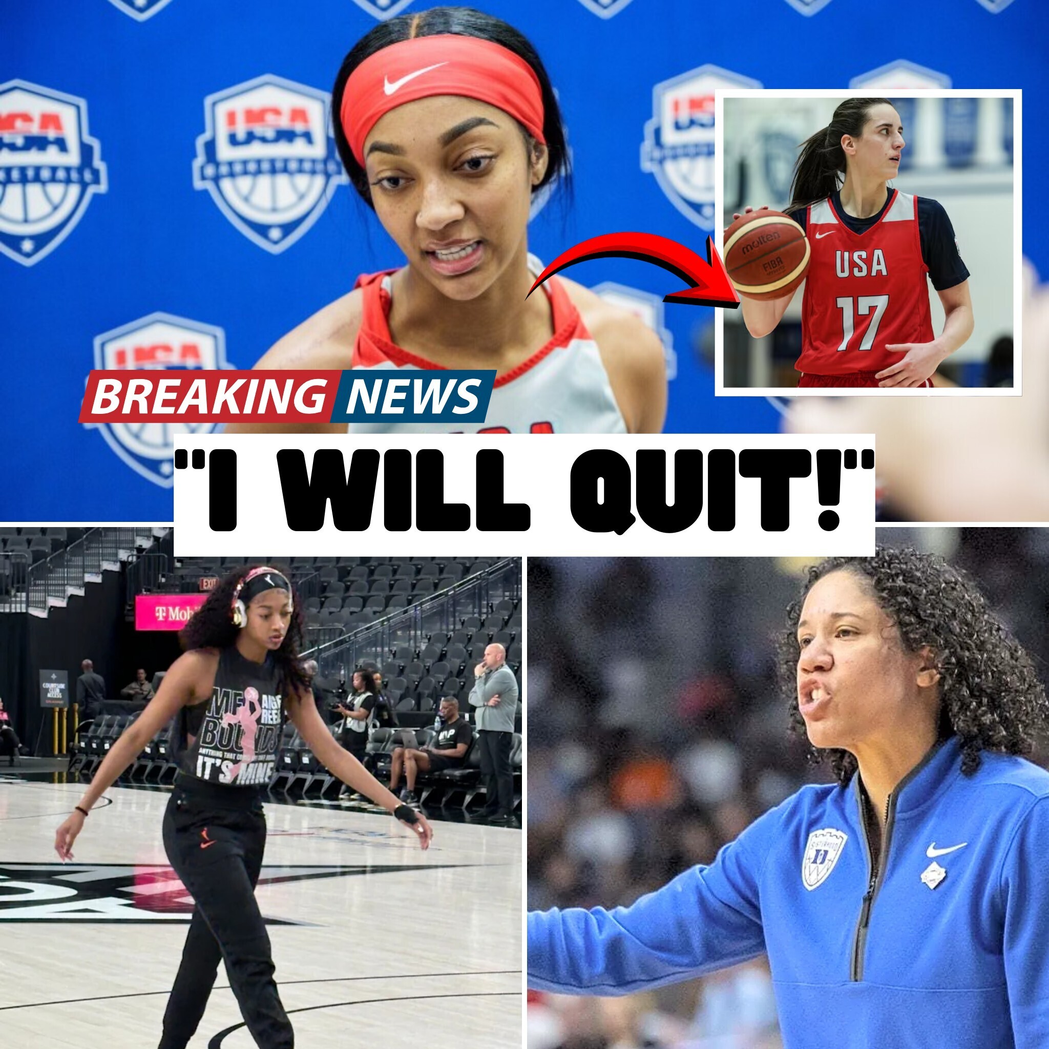 “I QUIT” ROCKS TEAM USA — AND IGNITES STRIKE FURY! Angel Reese reportedly walked out of camp moments after the starting lineup dropped, as Caitlin Clark’s on-court dominance reset the hierar