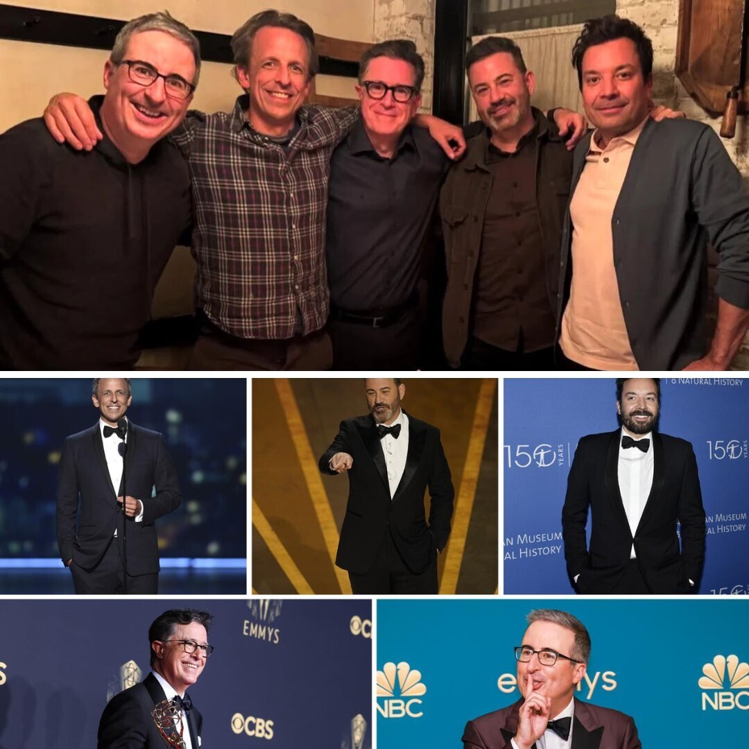 Like five comets colliding to ignite an entirely new galaxy, the dominant forces of late-night television