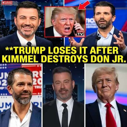 BREAKING: Trump LOSES IT After Jimmy Kimmel COMPLETELY DESTROYS Don Jr. LIVE on TV — The Savage On-Air Takedown That Sends MAGA World Into TOTAL CHAOS