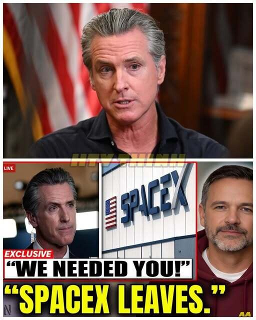 Governor Newsom PANICS as SpaceX Drops Bombshell—Massive Factory Closure in California Shakes State’s Economy!