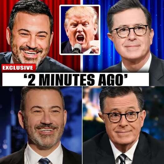 BREAKING: TRUMP LOSES IT After JIMMY KIMMEL & STEPHEN COLBERT EXPOSE Him LIVE ON TV — DOUBLE LATE-NIGHT TAKEDOWN SENDS STUDIO INTO TOTAL CHAOS 