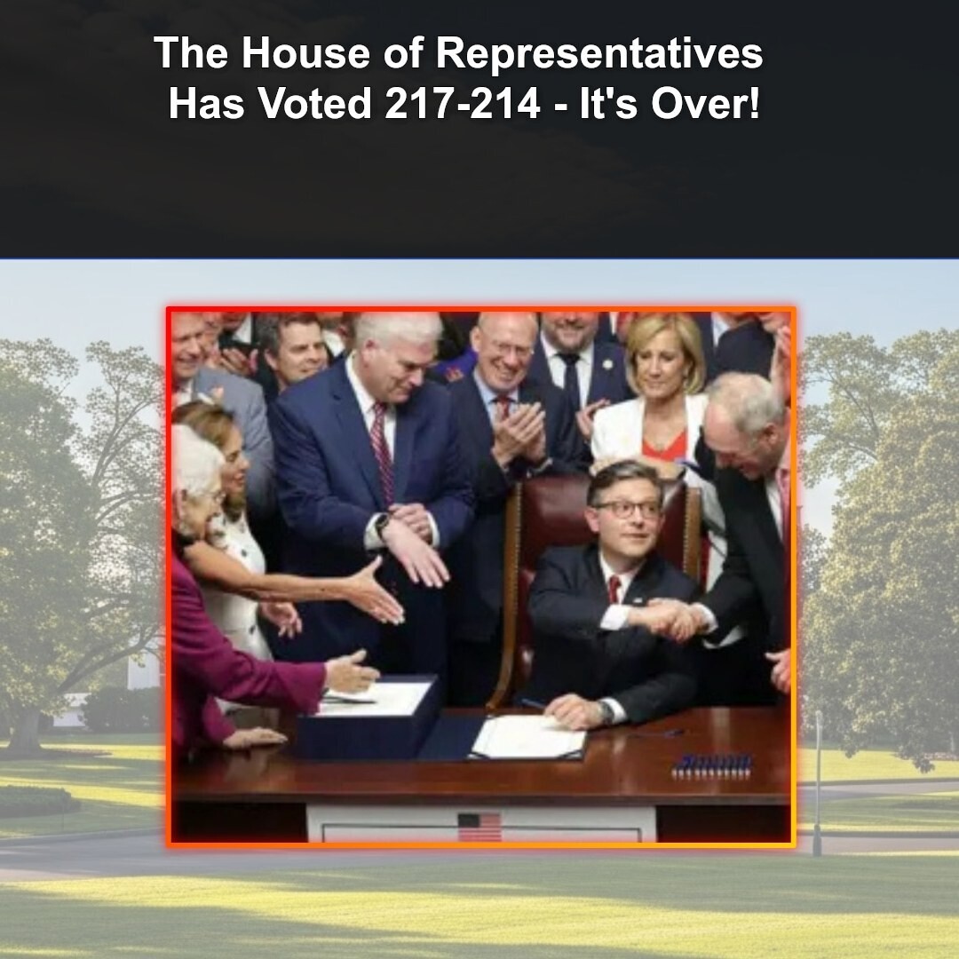 The House of Representatives Has Voted 217-214 - It's Over!