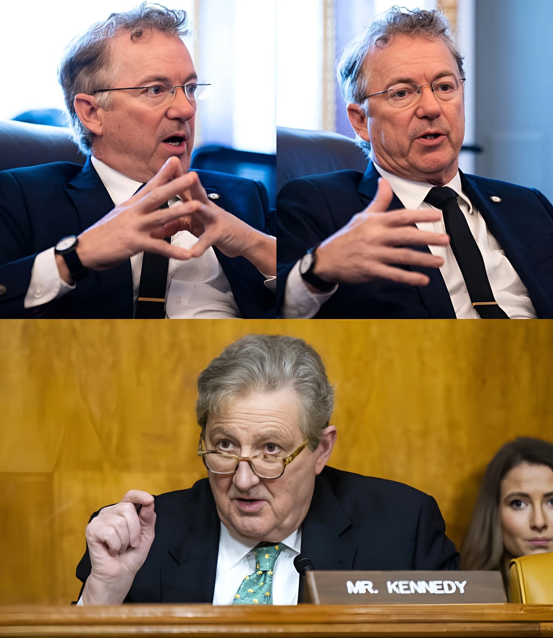 Debt ceiling chaos. Filibuster fire. And then — silence. Senator John Kennedy turns to Rand Paul. No yell. No theatrics. Just six words that froze the Capitol