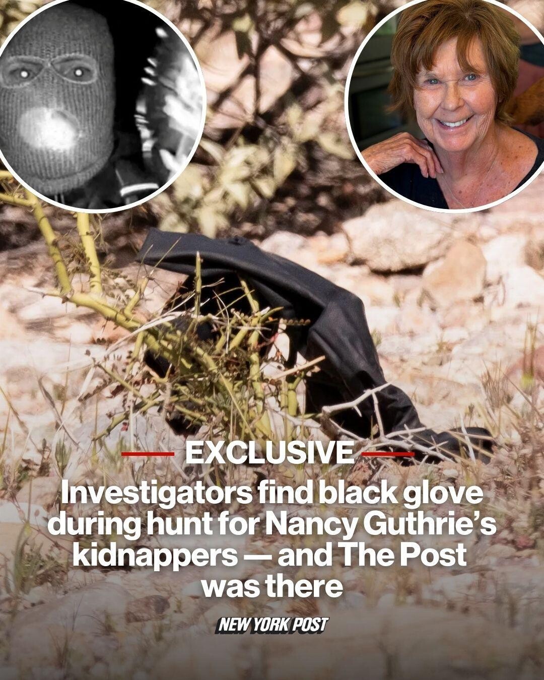 Investigators find black glove during hunt for Nancy Guthrie’s kidnappers — and The Post was there