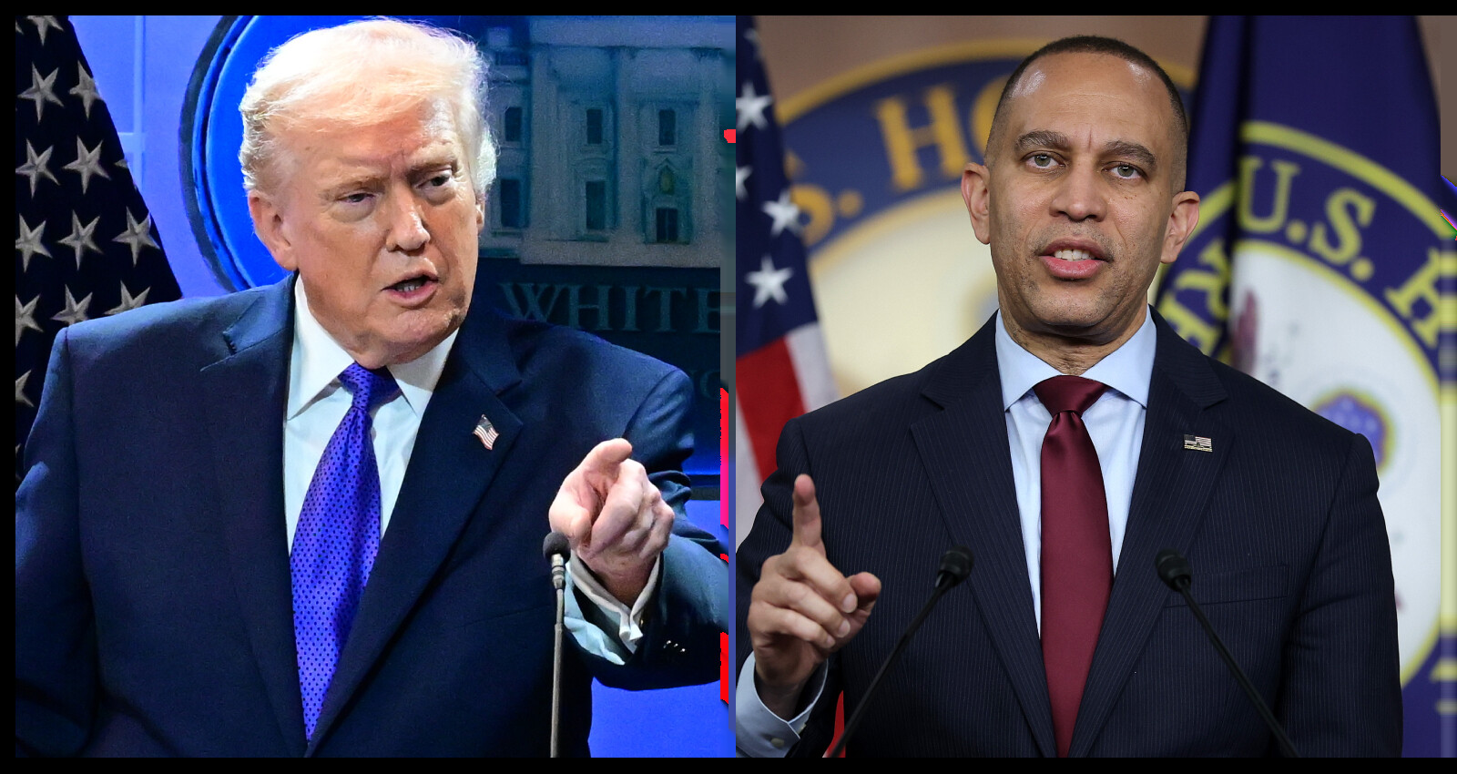 Trump Slams ‘Low IQ’ Jeffries After ‘Wannabe King’ Insult