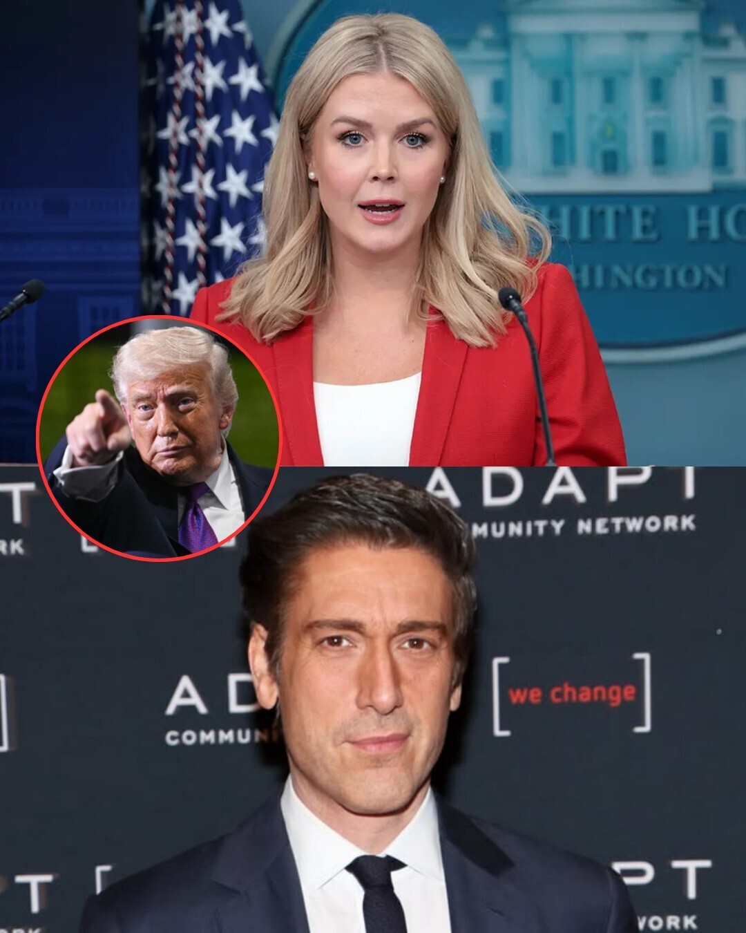No Evidence of Explosive Confrontation Between David Muir and Karoline Leavitt — Viral Story Shows Signs of Fictional Political Drama