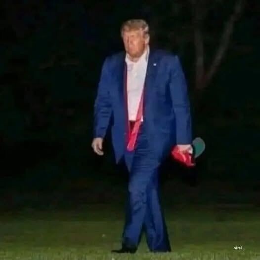 Late-Night Sighting: Trump Spotted With Mysterious Item
