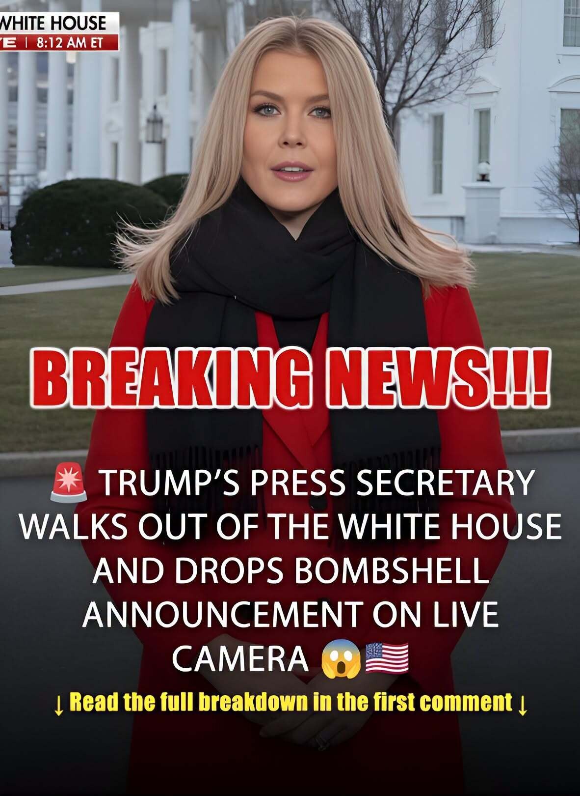Trump’s Press Secretary Leaves the White House and Makes a Big Announcement