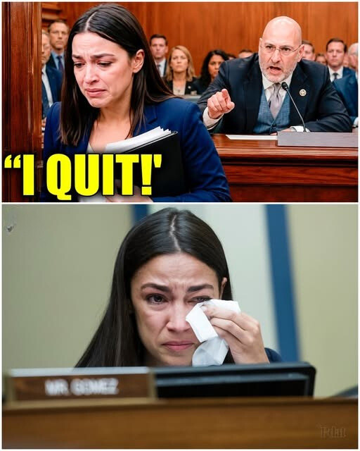 AOC QUITS THE HEARING IN TEARS After Veteran JUST ENDED Her Career!